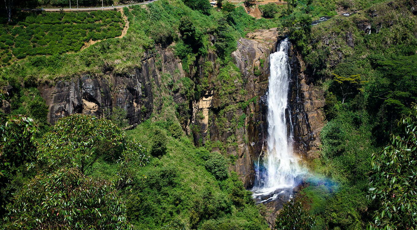 Devon Falls is a waterfall in Sri Lanka, situated 6 km west of Talawakele, Nuwara Eliya District , Sri Lanka